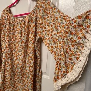 Off the shoulder Prairie Dress #cottagecore